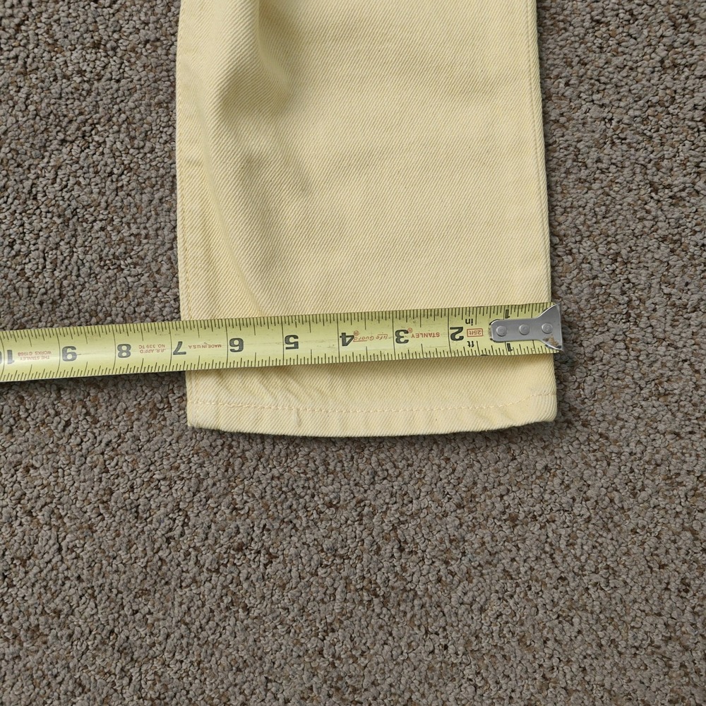 Levis Fresh 501 Cropped Jeans Womens 25x26‎ Yellow High Rise Straight Leg - Picture 13 of 13